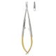 Castroviejo micro needleholder Tungsten Carbide - Serrated - Extra Fine, 17cm
