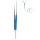 Micro 2000 suture forceps - blue handles 15cm - 0.3mm, straight