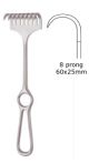 Rake retractor, 24cm - 8 sharp prongs - 60x25mm