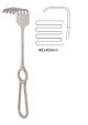 Israel retractor blunt 25cm - 4 rongeurs 40x40mm