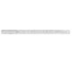 Ruler stainless steel, graduated in cm and inches - 30cm