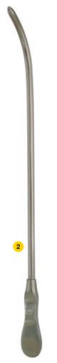 Dittel urethral sound - 26 FG, curved 33.5cm
