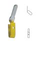 Mehdorn micro vessel clip - single, angled - 2.5mm opening, 10-15g closing pressure - 4 x 1.4mm jaw length