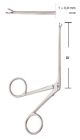 Micro ear forceps (very delicate) with oval cup jaws, 8cm, dia. 1 x 0.9mm, Straight