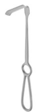 Obwegeser soft tissue retractor - curved down, 22.5cm - 7x25mm