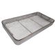 Sterilisation tray - perforated sides and woven mesh base - 380x250x50mm