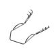 Epicardial retractor 3x3 teeth sharp 5cm