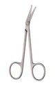Delicate dissecting scissors with probe pointed blades - Angled, 10.5cm
