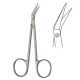 Perwitzschky Delicate dissecting scissors, one ball point - angled 10cm