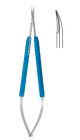 Micro 2000 scissors, round blue anodised handles - Standard Curved 15cm