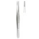 Dressing forceps narrow ditches serrated 16cm, Single use