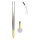 Cushing Dressing forceps 18cm angled w/ dissector end - Tungsten Carbide 