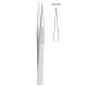 Micro 2000 forceps with flat serrated handles straight - 13.5cm, sharp 0.2mm tip