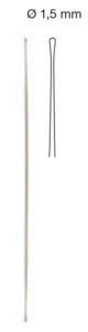 Double ended probe, stainless steel dia. 1.5mm 13cm