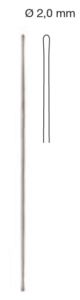 Double ended probe, stainless steel dia. 2mm 14.5cm