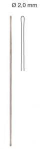 Double ended probe, stainless steel dia. 2mm 25cm