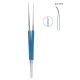 Micro 2000 suture forceps - blue handles 15cm - 0.3mm, curved