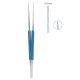 Micro 2000 suture forceps - blue handles 18cm - 0.6mm, straight