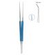 Micro 2000 suture forceps - blue handles 18cm - 0.6mm, curved