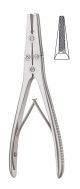 Seizing and Extracting forceps for bone wires, broad, double action, 7mm 18cm