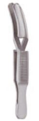 Dieffenbach bulldog clamp - rounded tip, curved