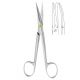 Kaye facelift dissecting scissors curved 15cm - Supercut