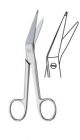 Knowles bandage scissors 14cm, 1 blade with ball tip - angled 