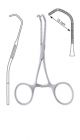 Neonatal AT cardiovascular clamp, square curved jaws - Small 12cm