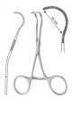 Neonatal AT cardiovascular clamp, Round Jaws Curved Forward - Spoon type 16cm