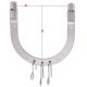 Kirschner wire traction bow with 3 traction hooks - for hip. a = 20cm, b = 15.5cm