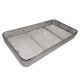 Sterilisation tray - perforated sides and woven mesh base - 405x250x60mm