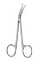 Delicate dissecting scissors with probe pointed blades - Angled, 10.5cm
