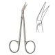 Perwitzschky Delicate dissecting scissors, one ball point - angled 10cm