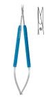 Micro 2000 scissors, round blue anodised handles - Standard Straight 18cm