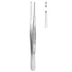 Tissue forceps narrow ditches 1x2 teeth 10.5cm, Single use