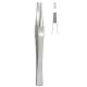 Lane tissue forceps - 1x2 teeth, 14cm