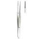 Iris delicate dressing forceps serrated 10cm - straight