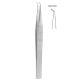 Micro 2000 forceps with flat serrated handles 12.5cm - 45deg angled sharp