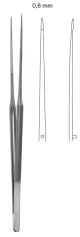 Micro suture forceps straight 0.6mm 23cm