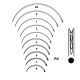 Surgical intestinal needles - pd curved 3/8 circle, Pk/12 - different Figs available