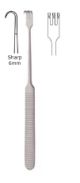 Retractor, 17cm - sharp, 3 prongs, 8mm