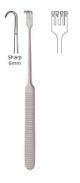 Retractor, 17cm - sharp, 4 prongs, 11mm