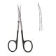 Iris scissors - extra large ring handle, 11.5cm - Curved Black line