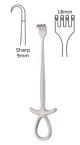 Murphy retractor, ring handle - 4 rongeurs sharp 18mm 19.5cm