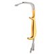 23.76.01 Tebbetts retractor with fibre optic illumination and irrigation tube - 90x24mm 18.5cm
