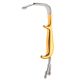 23.76.03 - Tebbetts retractor with fibre optic illumination and irrigation tube - 115x24mm