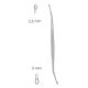 Williger sharp curette double ended 16cm angled 2.5mm/3mm