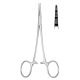 BOB Micro Halsted hemostatic forceps 12.5cm Straight