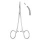 BOB Micro Halsted hemostatic forceps 1x2 teeth, 12.5cm curved