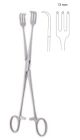 Medicon vulsellum forceps 3 x 3 teeth, 13mm - 24cm